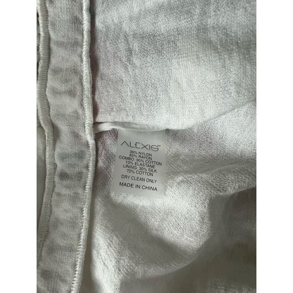 Alexis White Top Lace Details Ruffle Sleeve And Front Opening Size S MSRP $350 - Picture 9 of 9